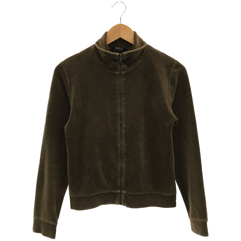 90s フランス製 APC ベロア トラックジャケット コーデュロイ ブラック 90s フランス製 APC ベロア トラックジャケット コーデュロイ