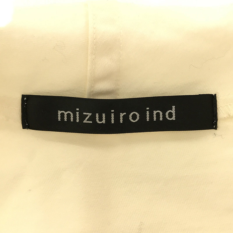 mizuiroind / ミズイロインド コットン ツイル フーデッド ドレープ ロング カーディガン