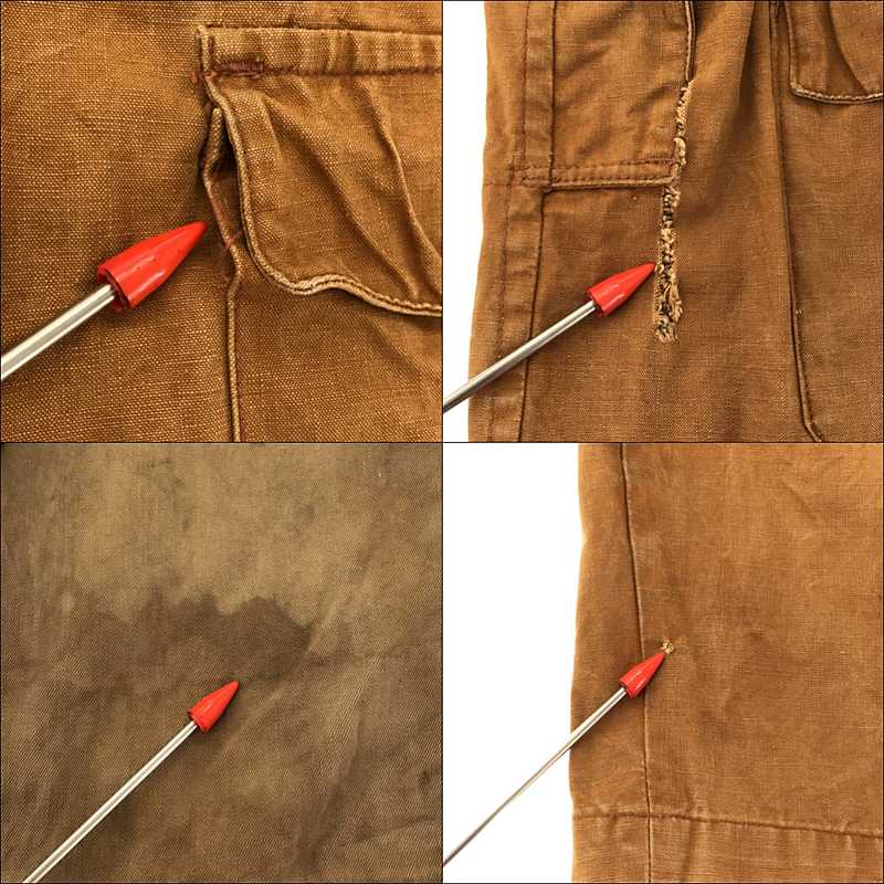 VINTAGE 推定1940s ～ 1950s L'Entremontas COUTIL DE NORMANDIE MARQUE DÉPOSÉS Hunting Jacket 動物 ハンティング