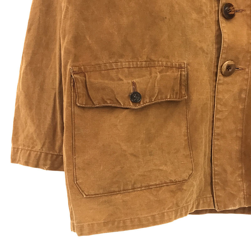 VINTAGE 推定1940s ～ 1950s L'Entremontas COUTIL DE NORMANDIE MARQUE DÉPOSÉS Hunting Jacket 動物 ハンティング