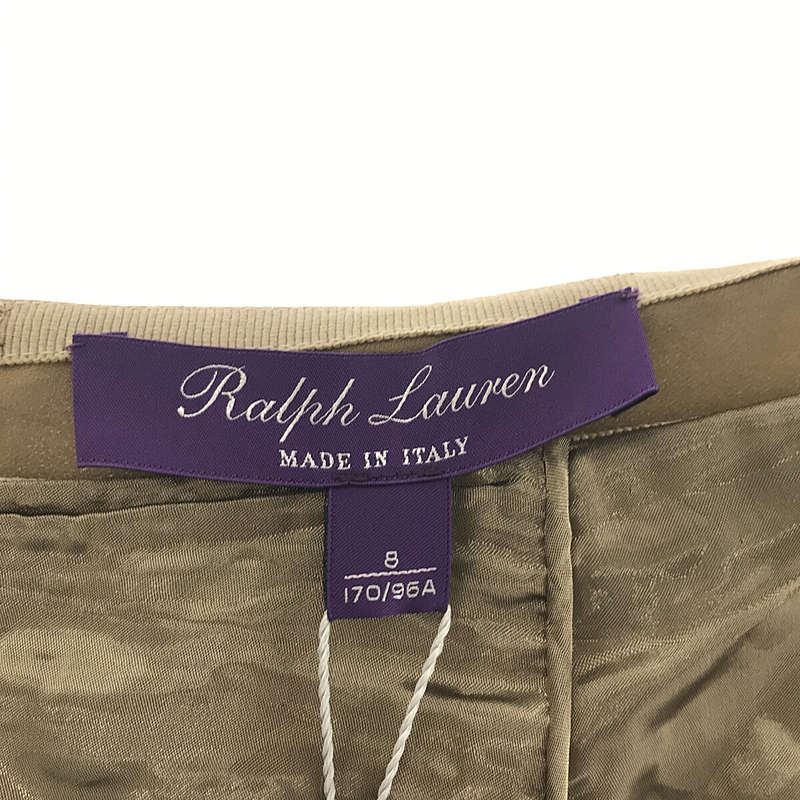 RALPH LAUREN PURPLE LABEL / ラルフローレンパープルレーベル イタリア製 シルク混 メタリックスカート