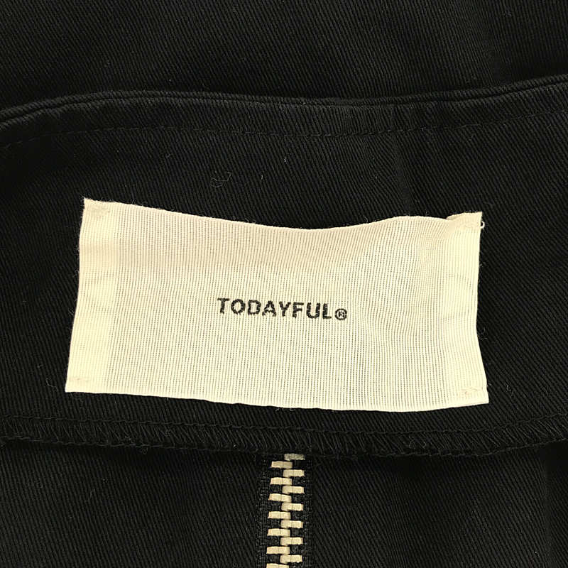 TODAYFUL / トゥデイフル フロントジップ ツイル サロペット