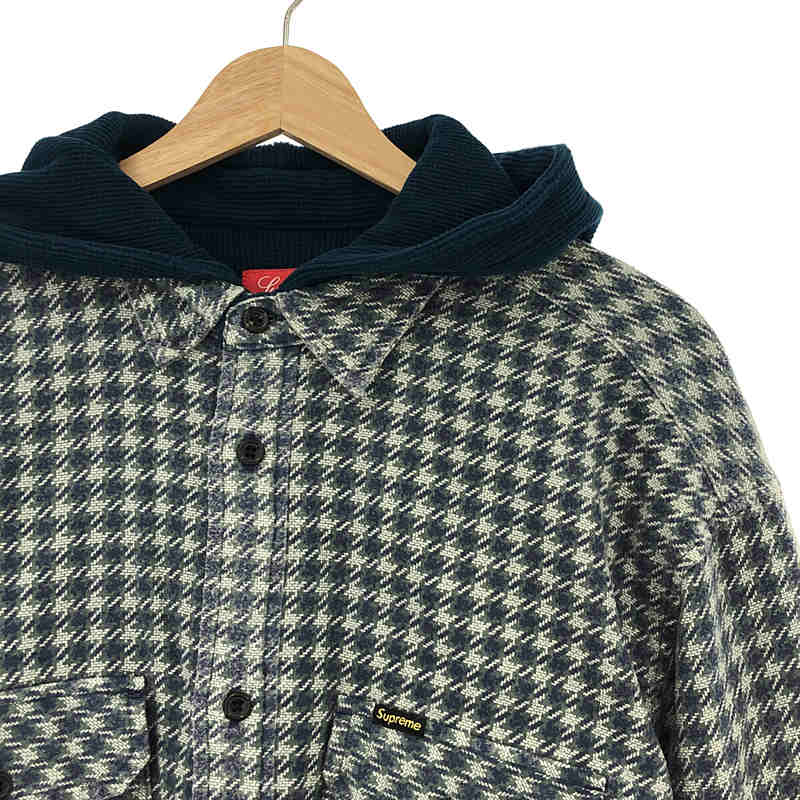 SUPREME / シュプリーム Houndstooth Flannel Hooded Shirt / フランネル サーマル パーカー シャツ