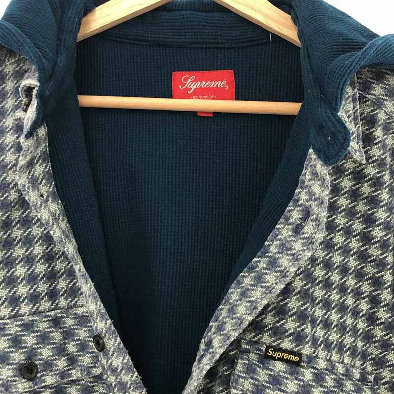 SUPREME / シュプリーム Houndstooth Flannel Hooded Shirt / フランネル サーマル パーカー シャツ