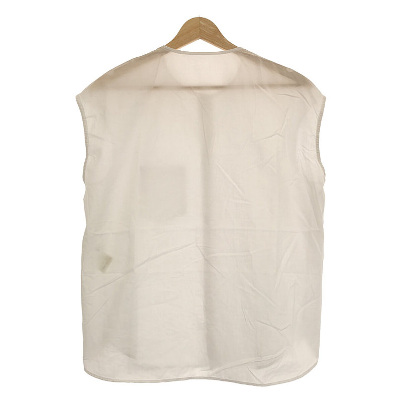 ゴーシュ / ゴーシュ コットン ノーカラー シャツブラウス