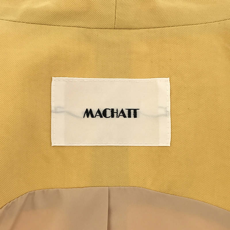 MACHATT / マチャット ノーカラーオーバーベスト