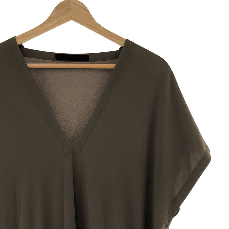 Deuxieme Classe / ドゥーズィエムクラス Noire Back Satin Vネックロングワンピース