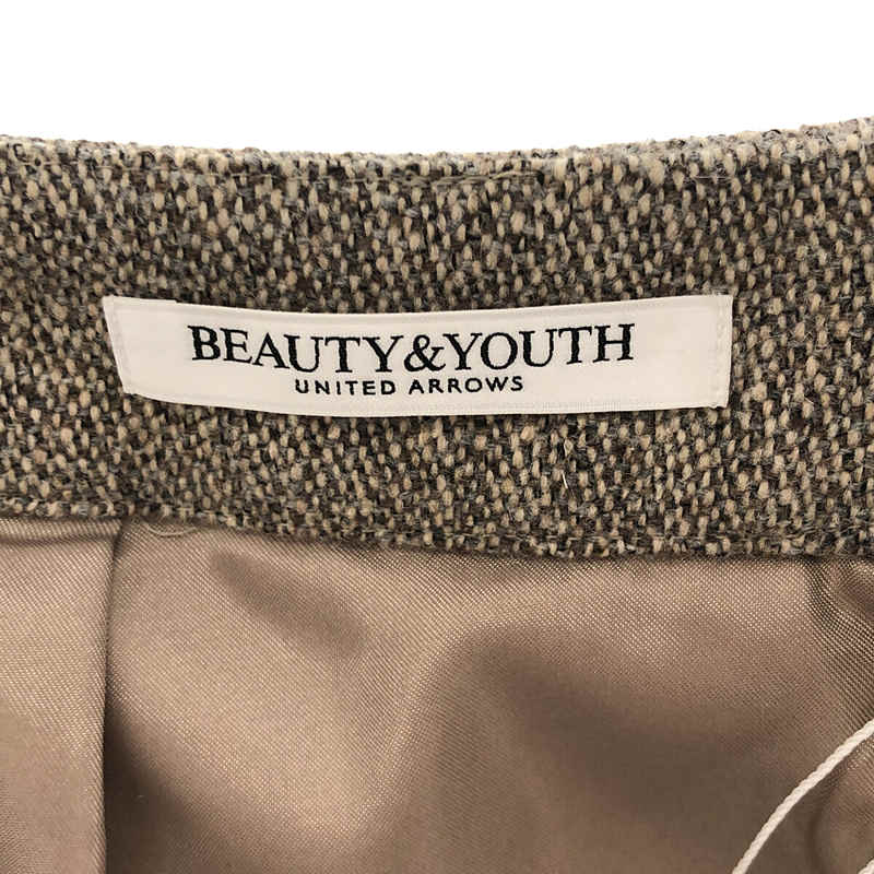 BEAUTY&YOUTH / ビューティーアンドユース ミックスツイード フレア パンツ