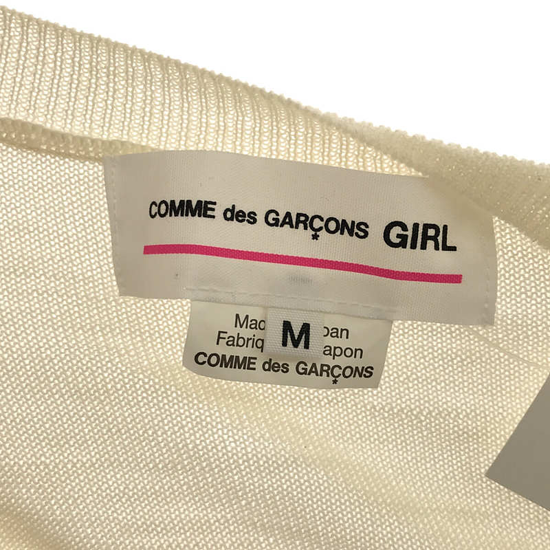 COMME des GARCONS GIRL / コムデギャルソンガール フラワー ジャガード クルーネック カーディガン