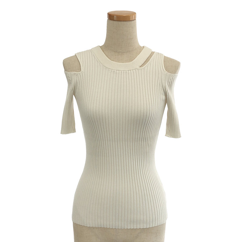 【新品】 UN3D / アンスリード | EYELET LACE UP KT アイレット レースアップニットベスト | F | ホワイト | レディース