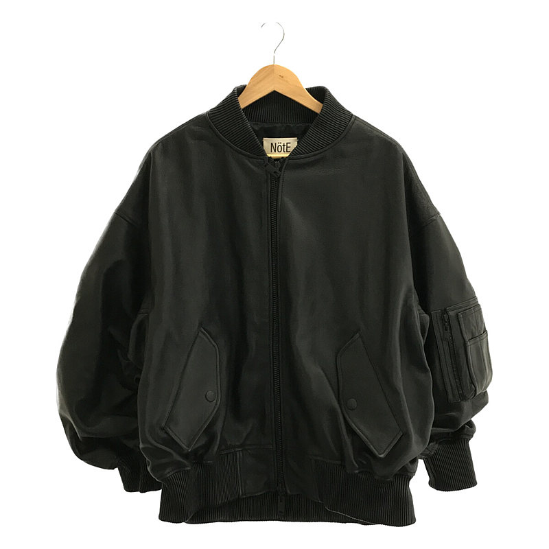 Ballon Bomber jacket 牛革 レザー バルーン ボンバー ジャケット 