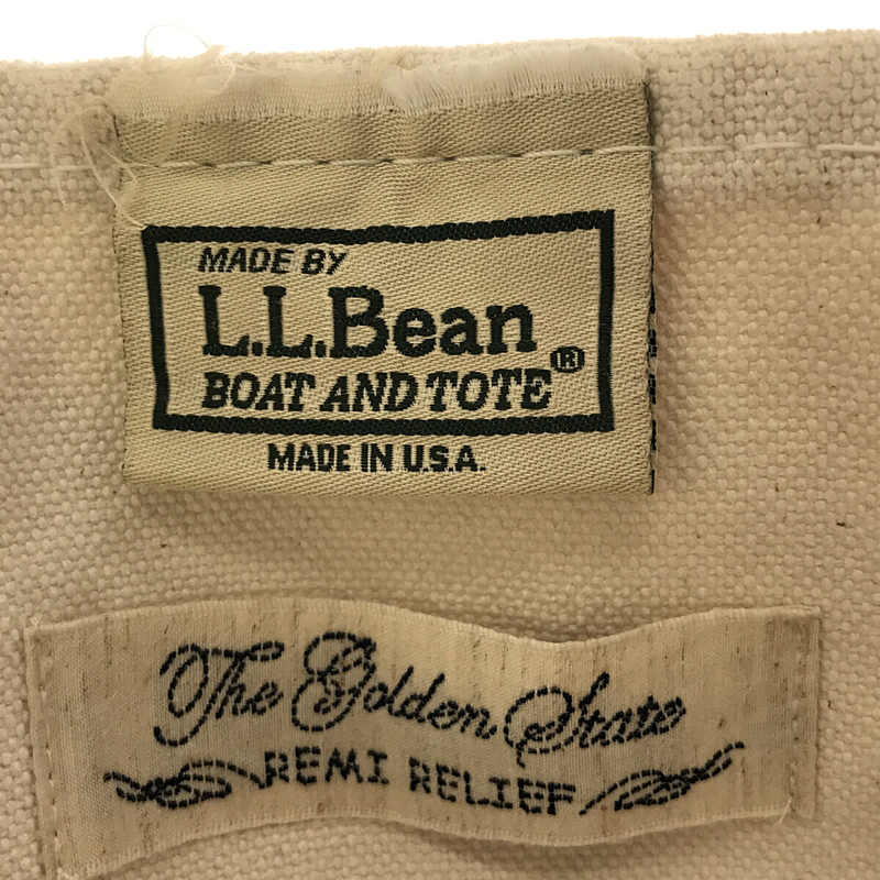 L'Appartement × L.L.Bean× REMI RELIEF 別注 コラボトリプルネーム 15th mini ヴィンテージ加工 生成り キャンバス トート