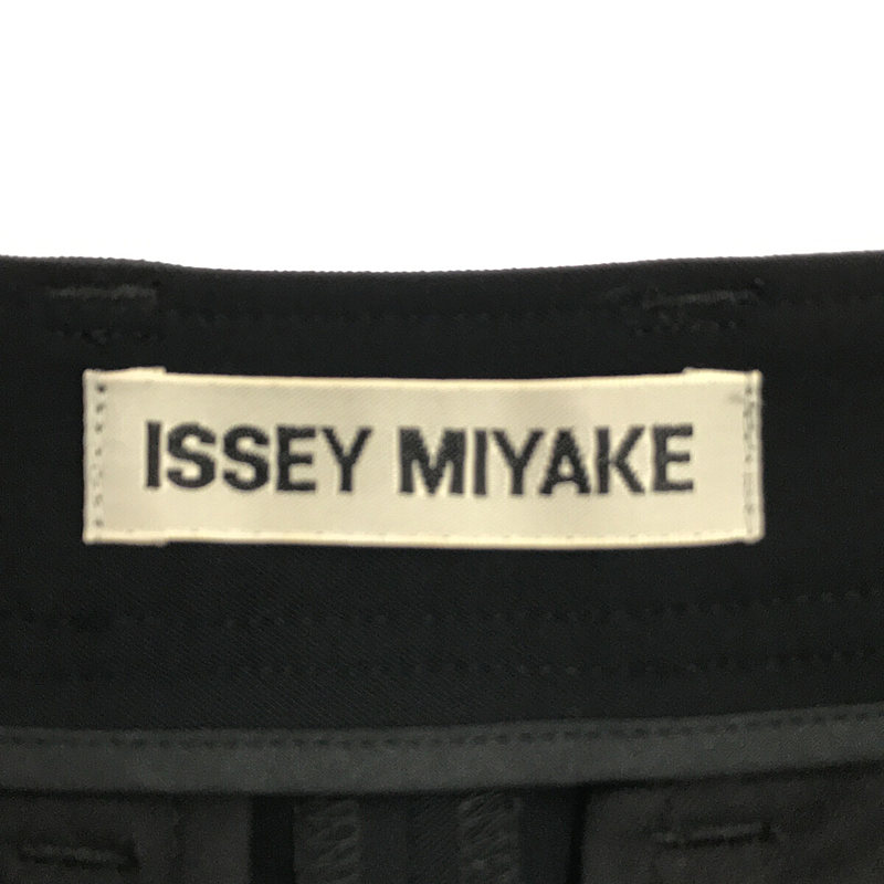 ISSEY MIYAKE / イッセイミヤケ ナイロンストレッチ 裾レースアップ クロップドパンツ