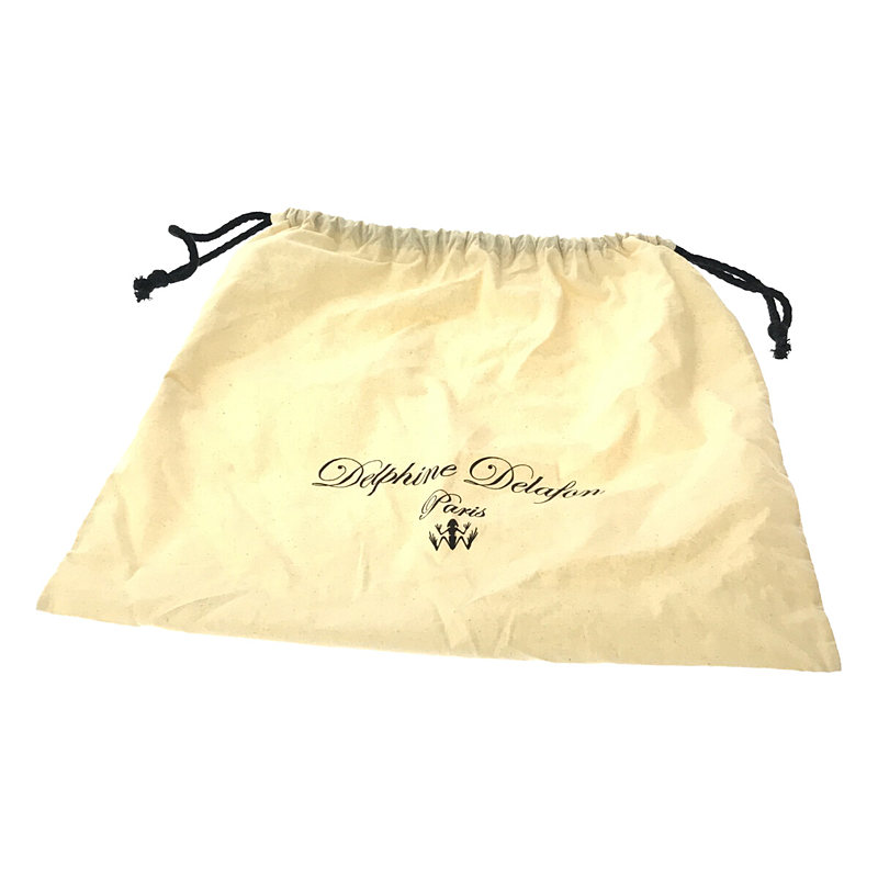 DELPHINE DELAFON / デルフィンデルフォン ファー付き 巾着バッグ / パイソンカードケース付属