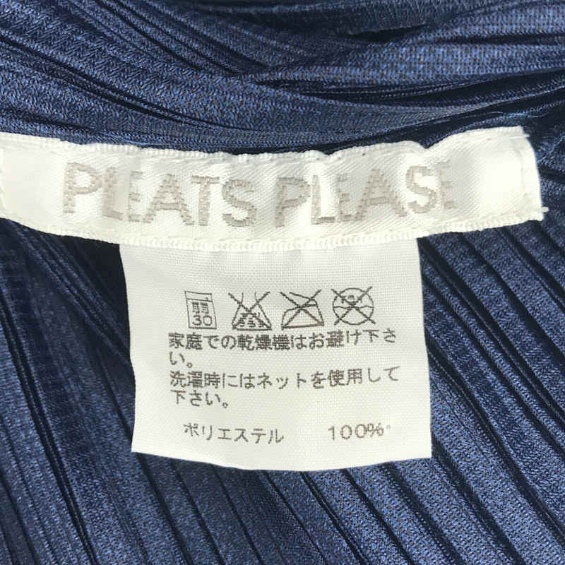 PLEATS PLEASE ISSEY MIYAKE / プリーツプリーズイッセイミヤ プリーツ シングル シャツ ジャケット navy