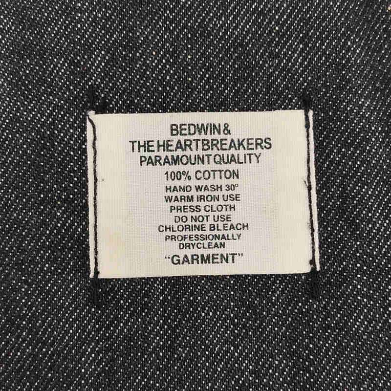 BEDWIN &THE HEARTBREAKERS / ベドウィン ブラックデニム フルジップ ダウン ベスト