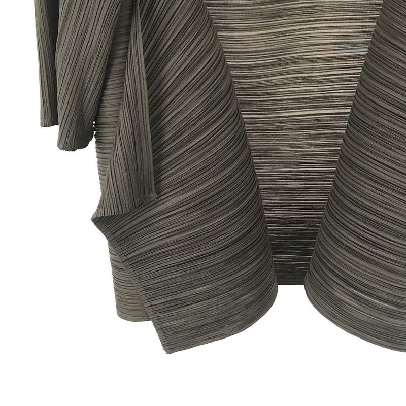 PLEATS PLEASE ISSEY MIYAKE / プリーツプリーズイッセイミヤ プリーツ スリット カーディガン 羽織 dark green