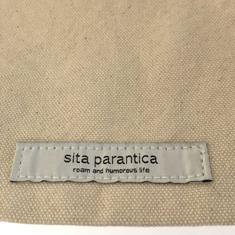 sita parantica / シータパランティカ レザー ベルト ゴールド金具 ヴィンテージ加工 キャンバス ハンド トート バッグ