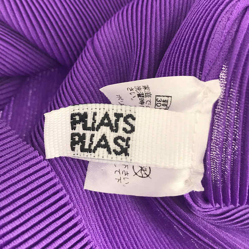 【美品】  PLEATS PLEASE ISSEY MIYAKE / プリーツプリーズイッセイミヤ | プリーツ ヘンリーネック ブラウス カットソー トップス purple | 3 | パープル | レディース