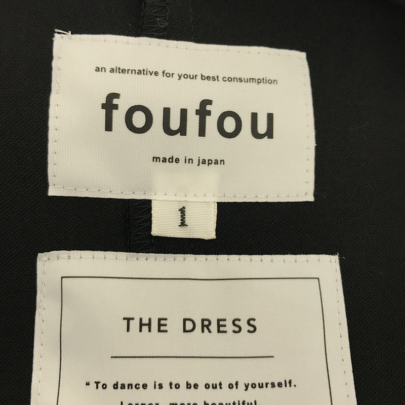 foufou / フーフー 【THE DRESS #07】drape v neck dress  ドレープVネックドレス ワンピース