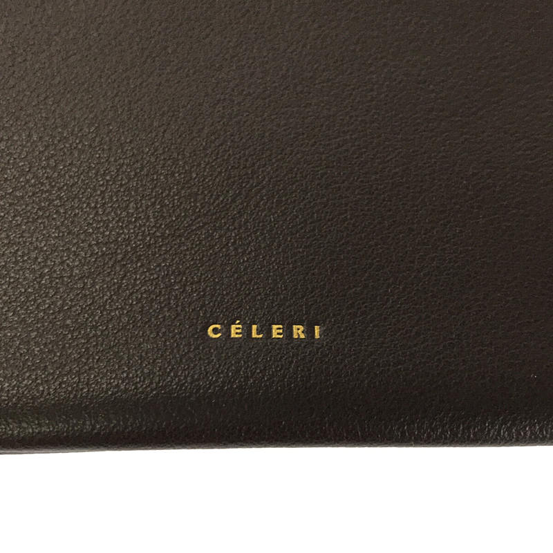 CELERI BROWN LINE BAG セルリ ゴールドチェーン レザー ライン バッグ