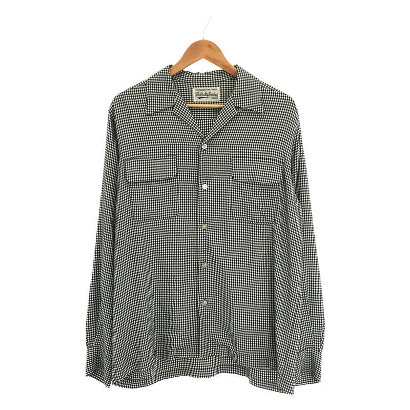 GINGHAM CHECK OPEN COLLAR SHIRT ギンガムチェック オープンカラーシャツ