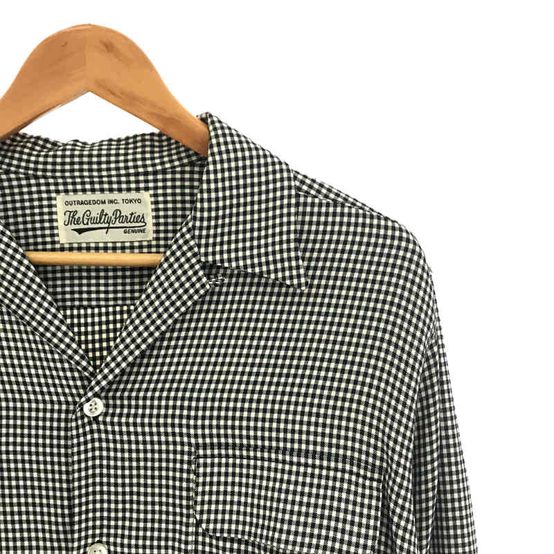 WACKO MARIA / ワコマリア GINGHAM CHECK OPEN COLLAR SHIRT ギンガムチェック オープンカラーシャツ