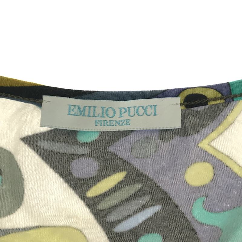 EMILIO PUCCI / エミリオプッチ イタリア製 レーヨン 総柄 カットソー トップス