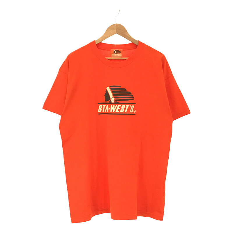 STA-WESTS スターウエスト ビッグシルエット フロントロゴ コットン Tシャツ カットソー ユニセックスWESTOVERALLS /  ウエストオーバーオールズ