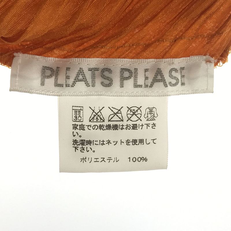 PLEATS PLEASE ISSEY MIYAKE / プリーツプリーズイッセイミヤ 変型 プリーツ ポンチョ ストール カーディガン orange