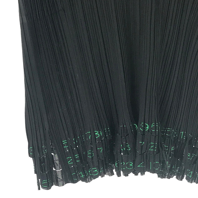 PLEATS PLEASE ISSEY MIYAKE / プリーツプリーズイッセイミヤ 数字柄 カット デザイン プリーツ  カットソー トップス black