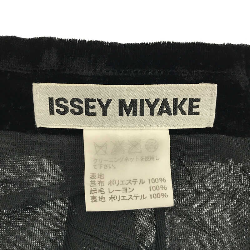 ISSEY MIYAKE / イッセイミヤケ スクエアプリーツ ベロア テーラードジャケット