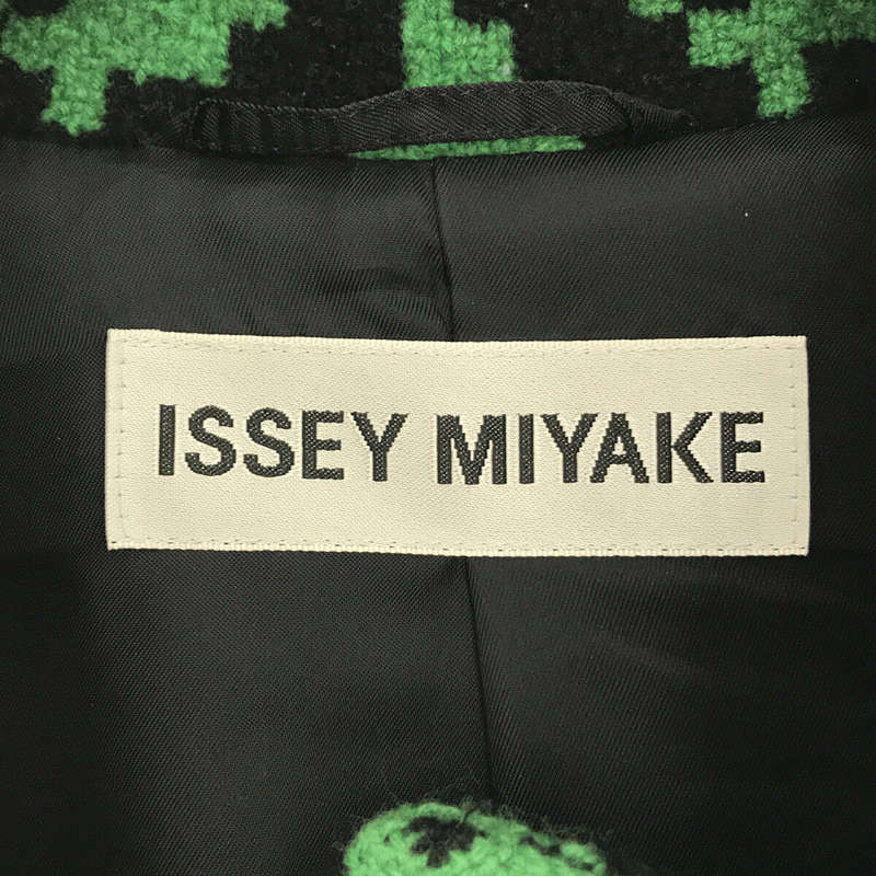 ISSEY MIYAKE / イッセイミヤケ ウールカシミヤ ジャガード ショートコート