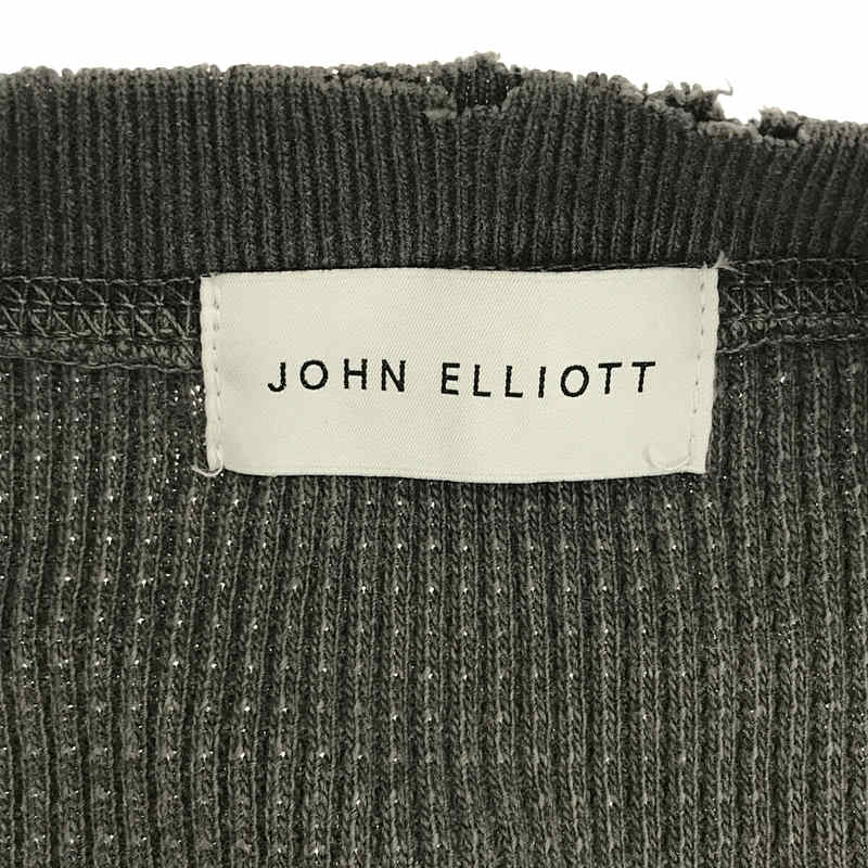 JOHN ELLIOTT / ジョンエリオット Ron Herman ロンハーマン 取扱 / FOLSOM THERMAL CREW ダメージ加工 サーマルカットソー