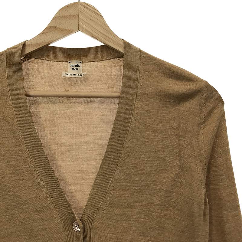 HERMES / エルメス シルク Vネックカーディガン