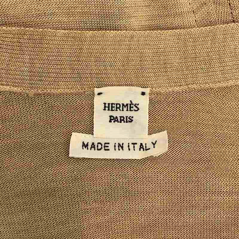 HERMES / エルメス シルク Vネックカーディガン