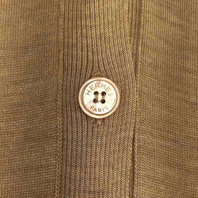 HERMES / エルメス シルク Vネックカーディガン
