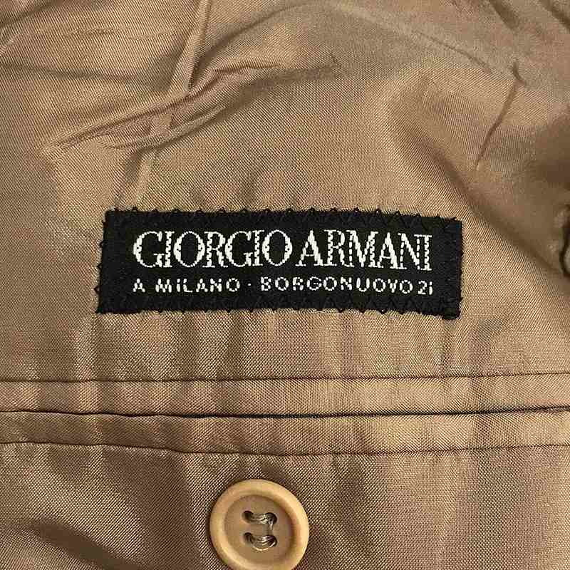 GIORGIO ARMANI / ジョルジオアルマーニ LE COLLEZIONI ウール混 ツイード 格子柄 2B テーラードジャケット