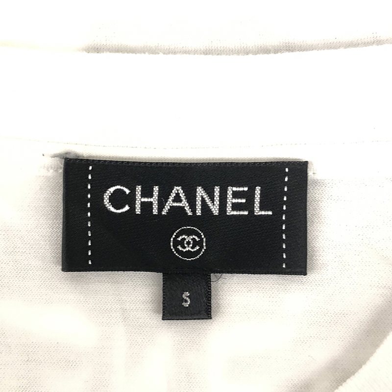 CHANEL / シャネル ココマーク スパンコール装飾 プリント クルーネックカットソー