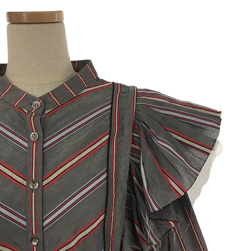 RUMCHE / ラム・シェ Silk Cotton Stripe One-piece ワンピース