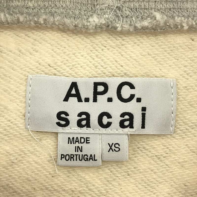 sacai / サカイ × A.P.C. / アーペーセー ロゴ プルオーバーパーカー