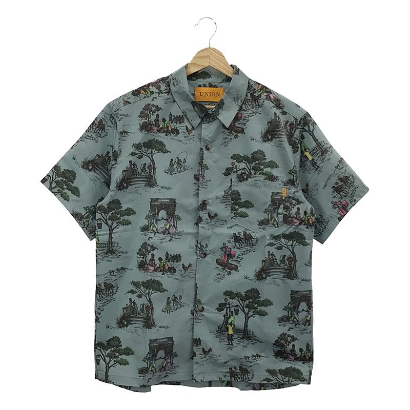 HARLEM TOILE HAWAIIAN SHIRT 総柄プリント 半袖シャツ