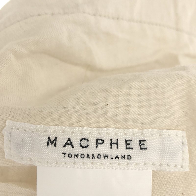 Tomorrowland MACPHEE / トゥモローランドマカフィー コットンリネンデニム ワンタックストレートパンツ