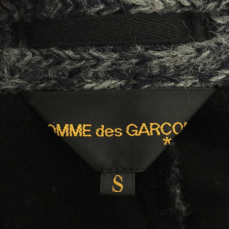 COMME des GARCONS / コムデギャルソン 丸襟 インサイドアウト ウール ダブル オーバーコート