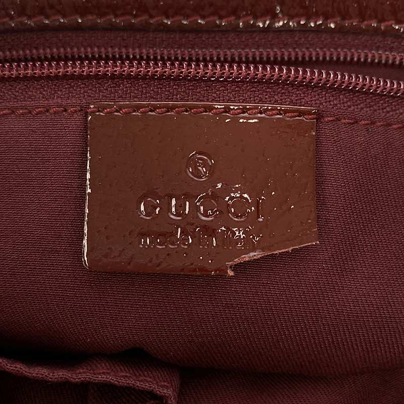 GUCCI / グッチ GG キャンバス エナメル切替 ハンドバッグ