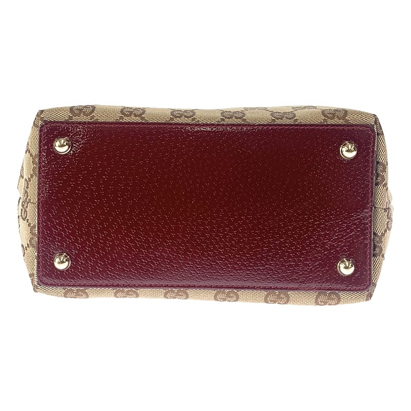 GUCCI / グッチ GG キャンバス エナメル切替 ハンドバッグ