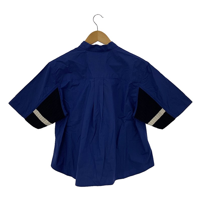 RUMCHE / ラム・シェ コットン ニット切替 ブラウス