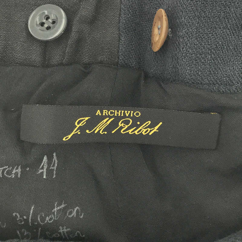 ARCHIVIO J.M.Ribot / アルキビオジェイエムリボット | 2019AW | Wool Patch Work / Antique Button Coat パッチワーク コート | 46 | ブラック