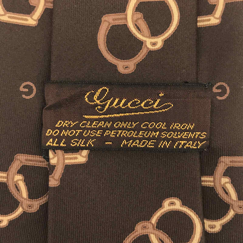 GUCCI / グッチ イタリア製 SILK シルク 総柄 ネクタイ フォーマル