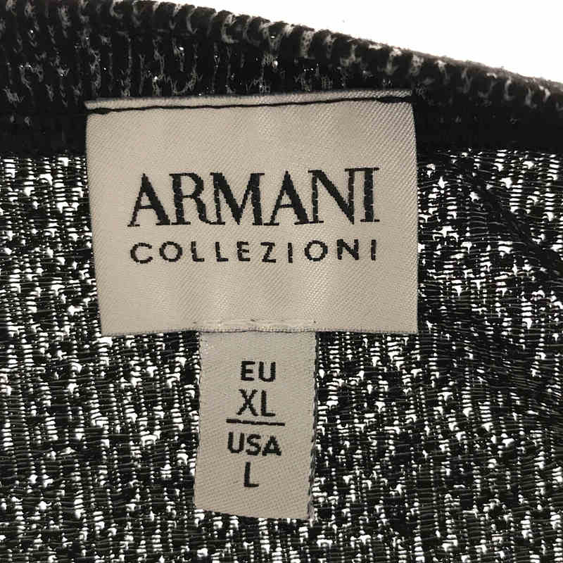 ARMANI COLLEZIONI / アルマーニ コレツォーニ | ヴィスコース ポリエステル ストレッチ ジャージー 総柄 Tシャツ | XL | ブラック | メンズ
